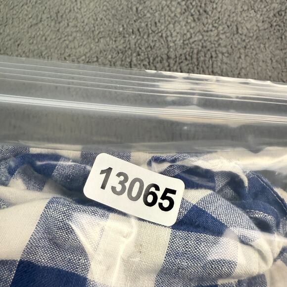 J. CREW Shirt Mens M Blue White Plaid 100% Irish Linen Button Down Baird McNutt - Picture 8 of 8